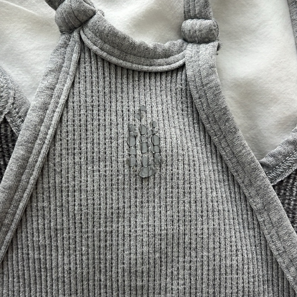 Free People Ribbed Grey Crop Top - Picture 6 of 6